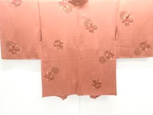 雪輪に草花模様羽織